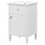 Meuble-lavabo de 20 po avec lavabo, pieds en bois massif, tablette réglable, tiroir inclinable, boutons en alliage de zinc, armoire autoportante moderne pour petite salle de bain-1312042080