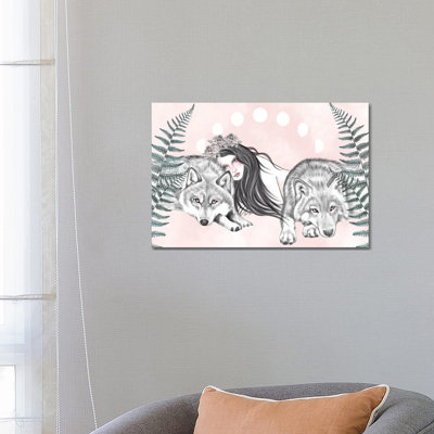 Wolves Together by Andrea Hrnjak - Gallery-Wrapped Canvas Giclée on Canvas