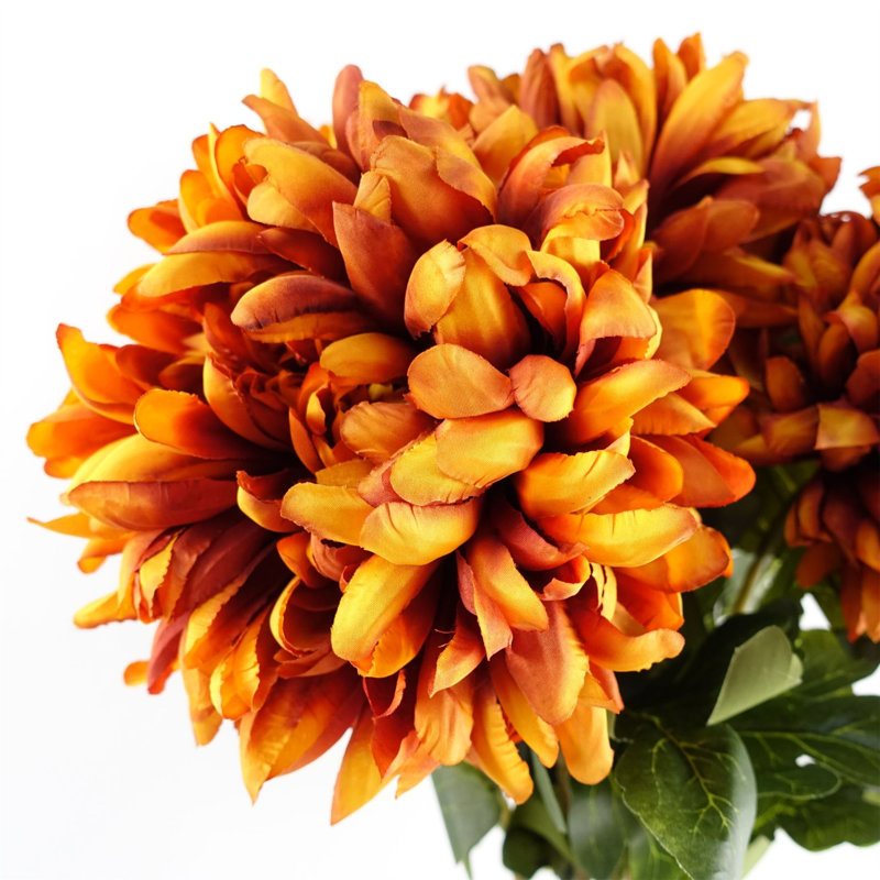 Pack of 6 x 75cm Reflex Chrysanthemum (Set of 6), Orange