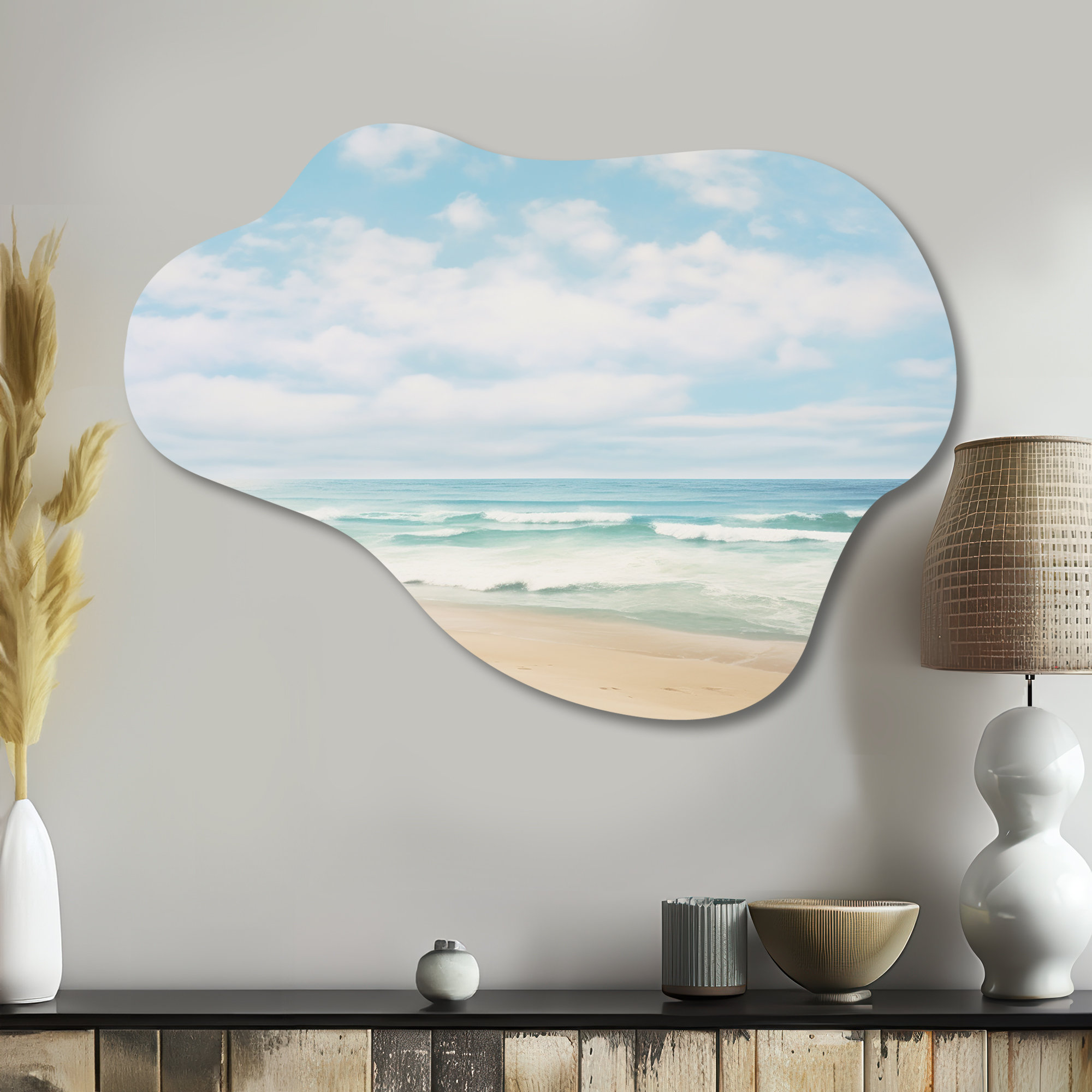 Design Art Beach Photo Coastal Tranquility III Coastal Beach Cloud