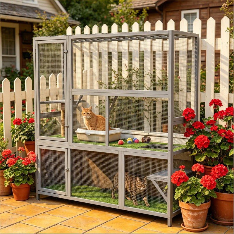Maison de chat murale en bois, chat Catio, enclos extérieur pour chat Catio