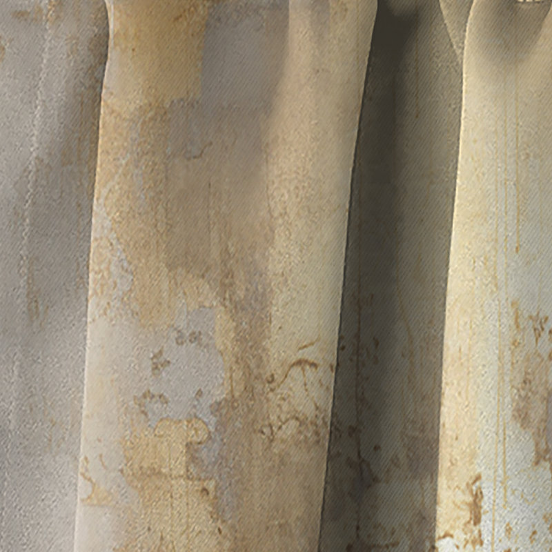 Minimal Gold And Beige Abstract River IV - Northern Lights Blackout Nature Curtain - 1 Panel, 52" W x 95" L