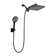 Adjustable 12" Rectangular High Pressure Dual Shower Head with 6-Spray Handheld Shower with Filter