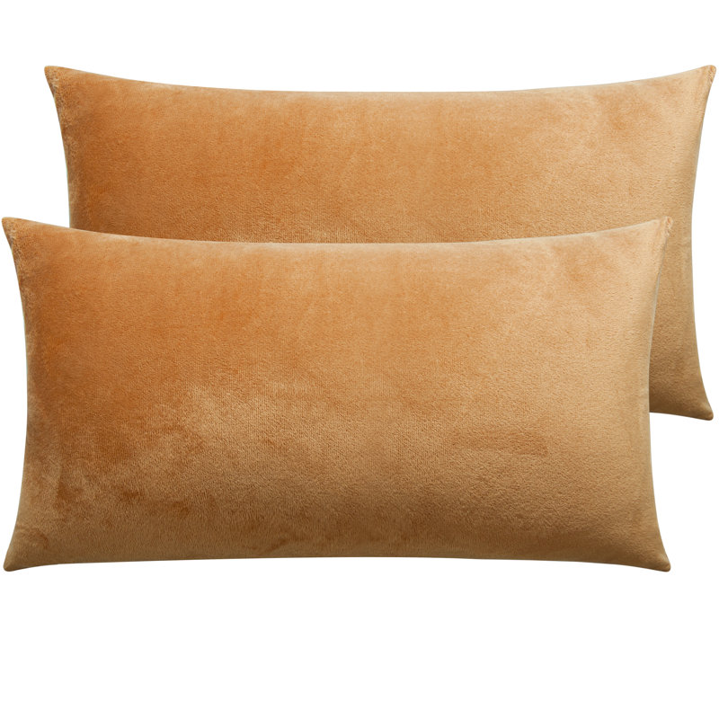 Taies d'oreiller à fermeture à glissière, taies d'oreiller en flanelle de velours de luxe, très doux - NTBAY, 20 po x 36 po
