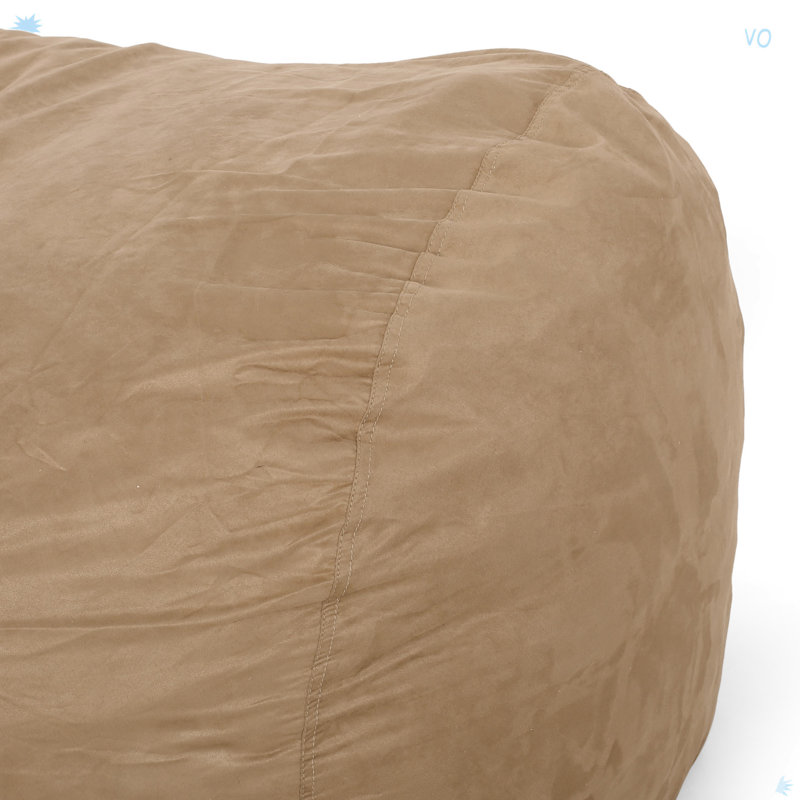 Cylindrical Bean Bag, H 33,08 po x l 70,08 po x P 44,94 po, Microfibre, Microfibre beige