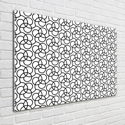 Glass Print Wall Art 100X70cm Image Printed On Glass Decorative Wall Picture Behind Toughened / Tempered Safety Real Glass For Kitchen & Living Room Theme:Geometric Background