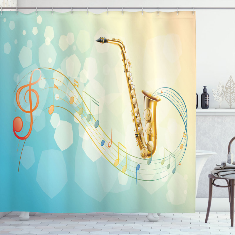 Shower Curtain with Hooks Included, 75" H x 69" W