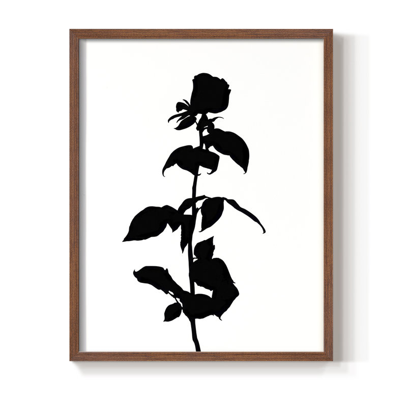 Pressed Memory II Framed Print - Solid Wood, 15" H x 12" W, Walnut