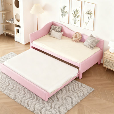Upholstered L-Shaped Upholstered Daybed with Pop Up Trundle by Latitude Run