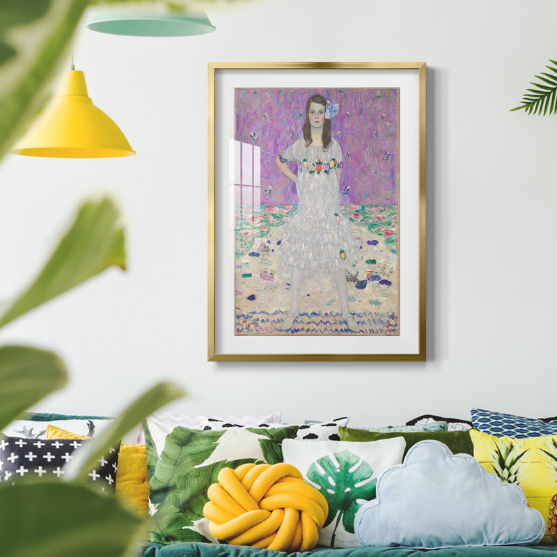 Gustav Klimt X -Framed Print, Gold