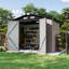 8.0 ft. W X 6.0 ft. D Outdoor Storage Metal Shed with Floor for Patio, Garden, Lawn