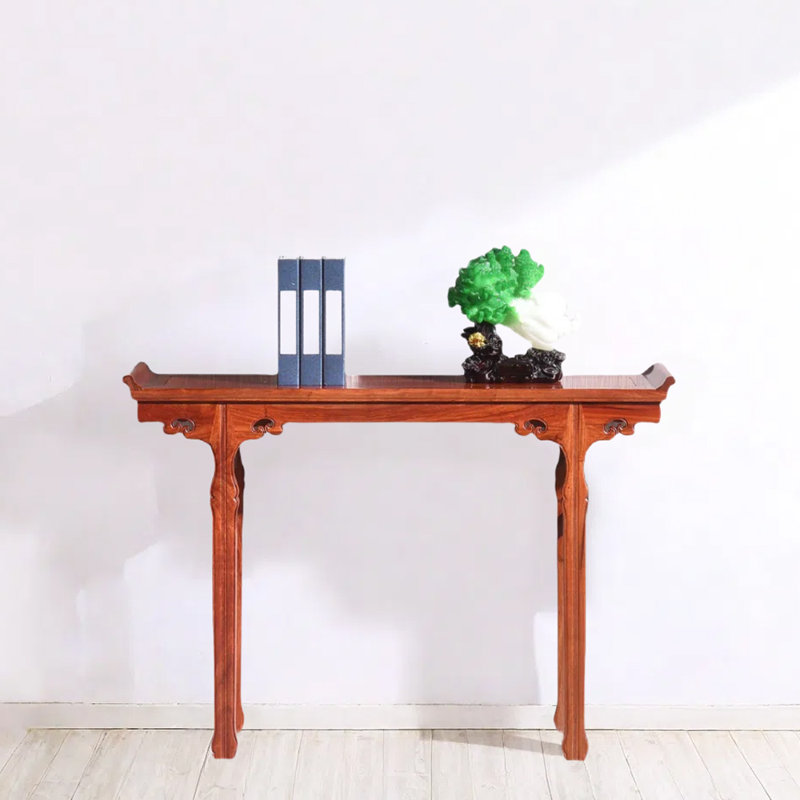 Solid Pterocarpus Entryway Table, 31.5" H x 38.6" W x 15" D