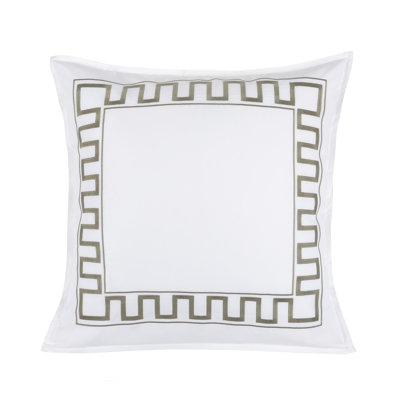 Greek Key Euro Sham by Erin Gates