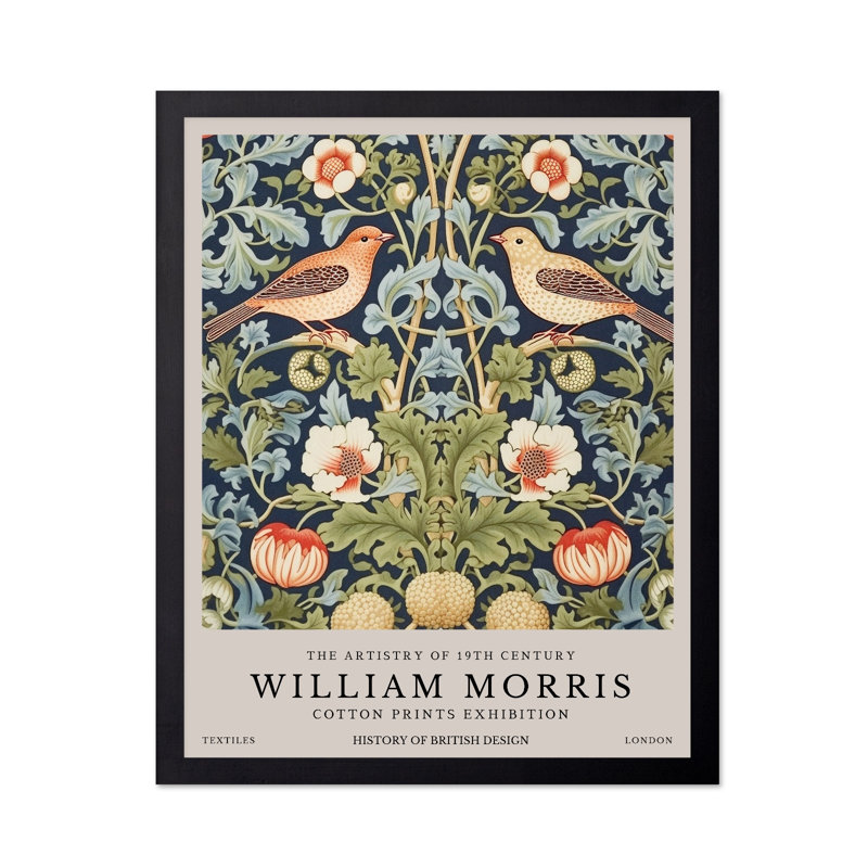 William Morris - Voleur de fraises n ° 3, Black Framed, Poster, 24"H x 32"W