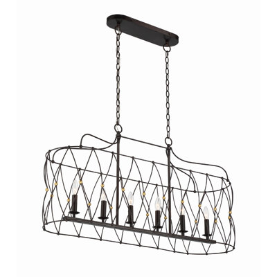Lustre linéaire moderne à 6 lumières Arthur-James