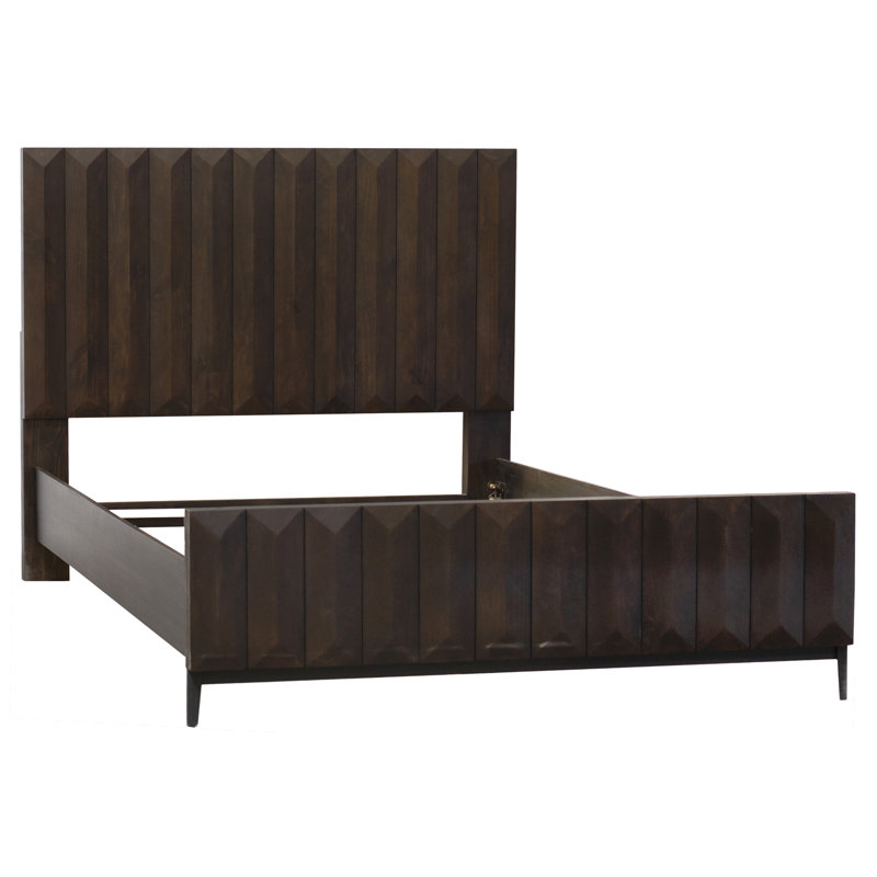 Aldwell Pine Modern Panel Bed, King, Light Gray