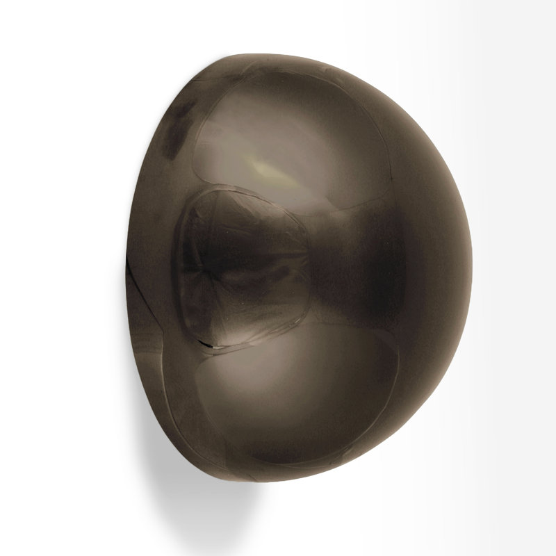 Half Ball 10"d, Mica Gloss, 10" H x 10" W x 5" D, Gloss Black
