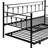 Daybed With Trundle In Black - Save Space Modern Design, Strong Metal Structure For Durability, Quiet And Stable, Easy Assembly Included, No Box Spring Required, Supports 250/350 Lbs Color Elegance,