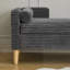 Banc de rangement rembourré avec accoudoirs et 2 coussins