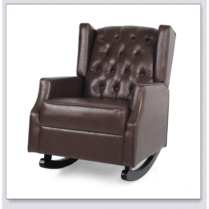ROCKING CHAIR Solid base frame, comfortable, durable, beautiful, Dark Brown