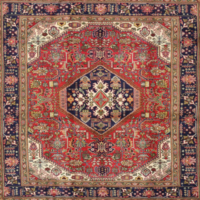 Tapis traditionnel rouge / brun