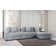 Sherilyn 4pcs Sectional With Bluetooth Speaker Console in Faux Fur