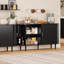 Armoire de rangement 55 po avec portes coulissantes et tablettes réglables-128981384-128981385