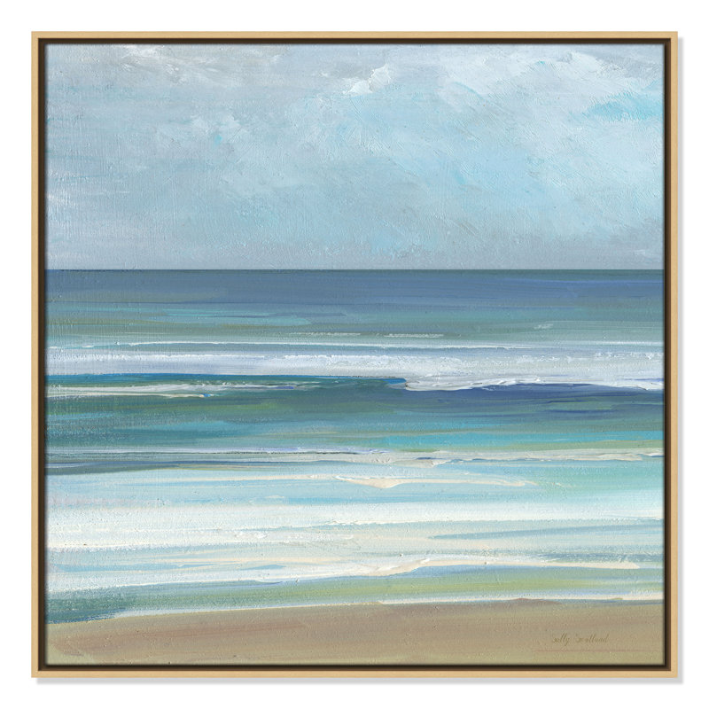 «Gentle Waves I» par Sally Swatland, H 31,5 po x l 31,5 po, Flotteur naturel