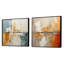 Transcendent Textures - Ensemble de 2 collages abstraits carrés-2014272128-2014272135
