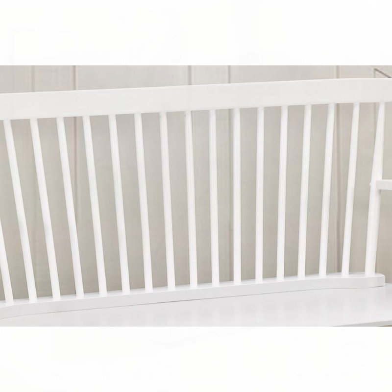 Farmhouse Relaxed Vintage Wood Spindle Back Bench, White