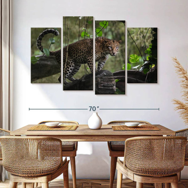 Brampt Indonesian Leopard, 42" H x 68" W