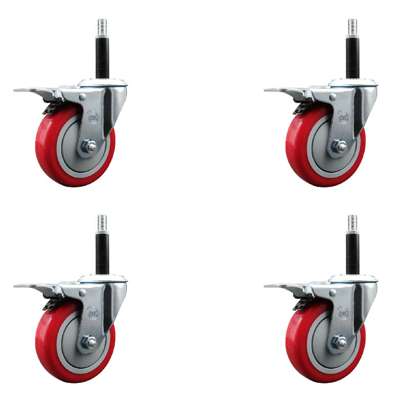 Jeu de roulettes extensibles en poly 3/4 po