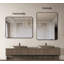 Miroir de salle de bain rectangulaire en métal noir 22 x 30 pouces.-135240308-135240311