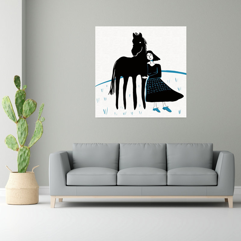 Art contemporain Art cheval contemporain, H 48 po x l 48 po
