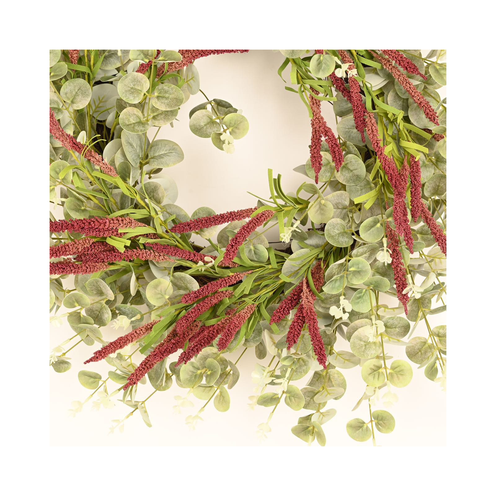 Nisswa 26" Every Day Eucalyptus Berry Front Door Wreath, Orange/Green
