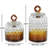 Nelligan Glass Faceted Ombre Geometric Decorative Jars with Diamond Knobs Set-1499132832