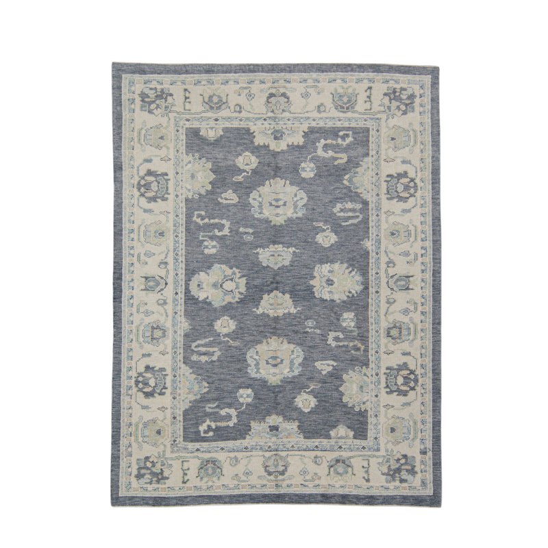 Tapis turc Oushak fait à la main 5 pi 11 po x 7 pi 11 po