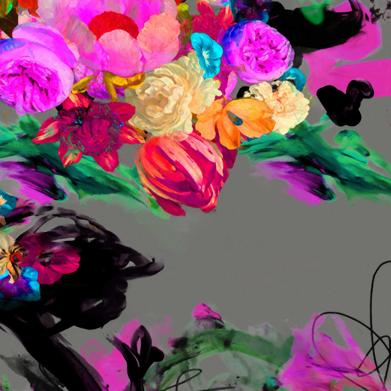 Biljana Kroll tempête florale, H 36 po x l 36 po