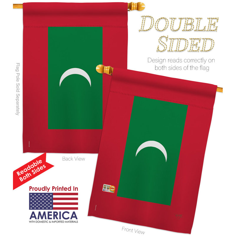 Double Sided 40'' H x 28'' W Polyester Flag Set