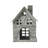 Festive Finds Tealight Holder Metal Village House H Antique Grey 7.25x5.5x4.75