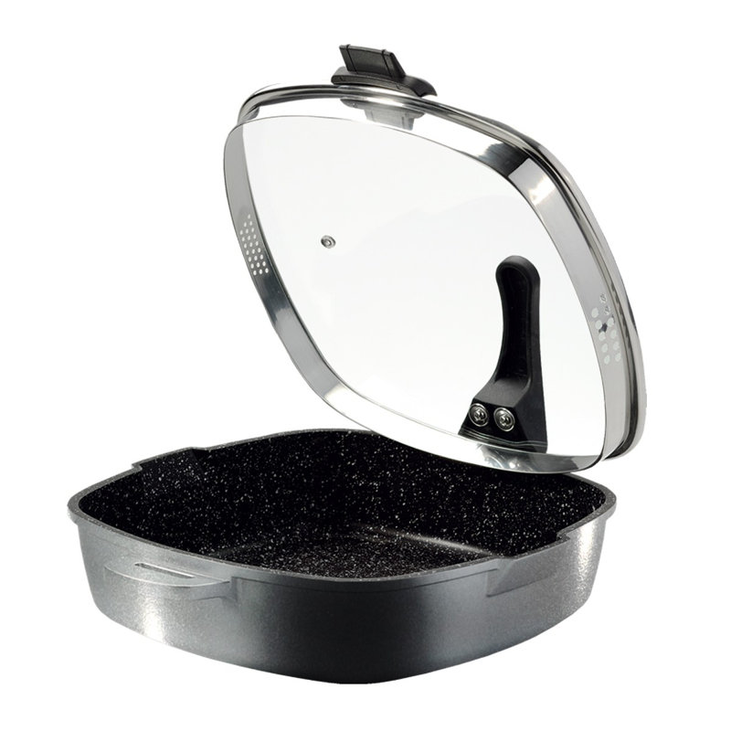 Stoneline Future Non-Stick Aluminum Saute Pan with Lid, Anthracite, 3 L