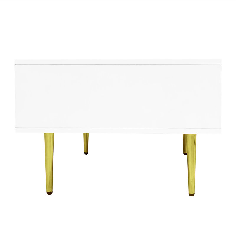 Coffee Table With Storage, White
