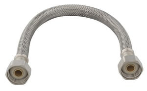 1/2" FIP X 1/2" FIP X 20" Stainless Steel and PVC Faucet Reinforced Flexible Connectors
