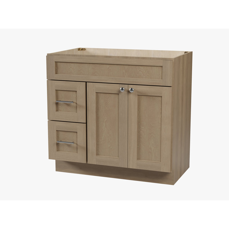 Meuble-lavabo de 36 po avec tiroir de gauche Disar, Satin