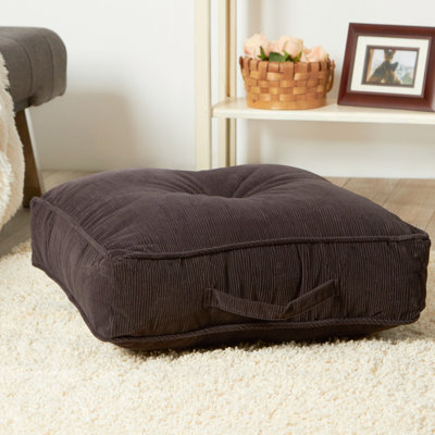 Coussin en microfibre de velours côtelé 