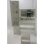 Miroirs doubles à DEL, table de coiffeuse réglable en 3 couleurs et réglable en luminosité, rangement multicouche + tabouret rembourré pour armoire pleine grandeur, conception américaine, blanc avec table de commande tactile avec