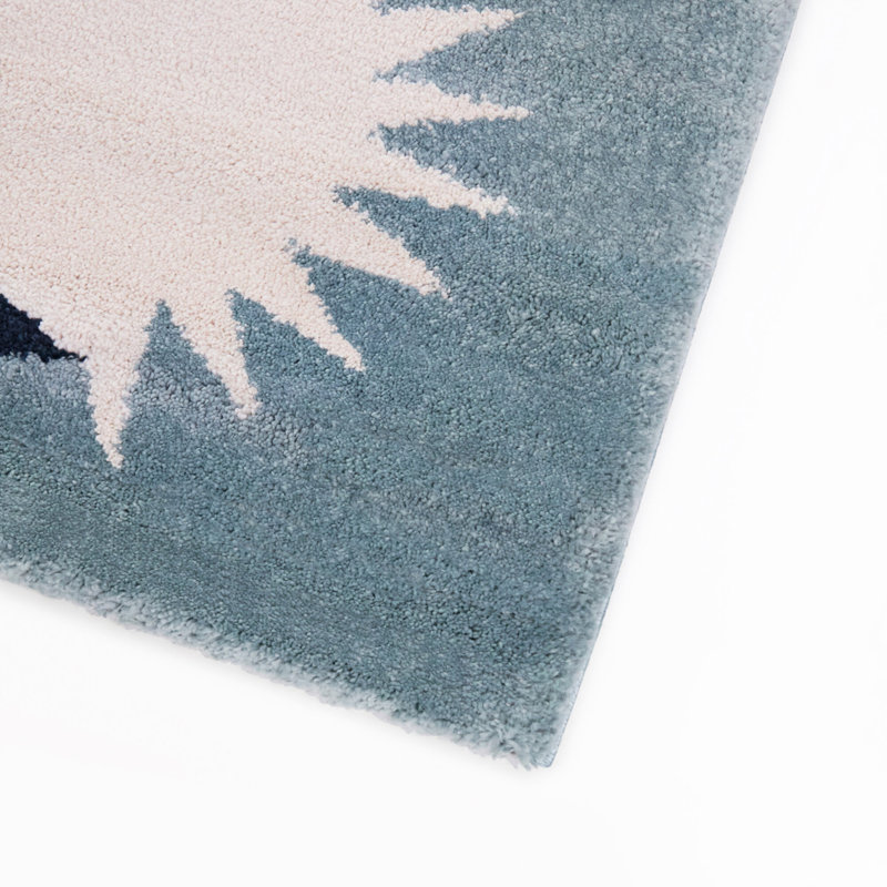 Tapis bleu Astra, 5'3" x 7'