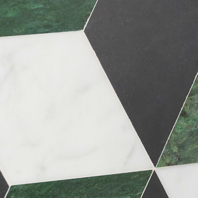 Havasar 8x9 Hexagon Polished Marble Mosaic Tile