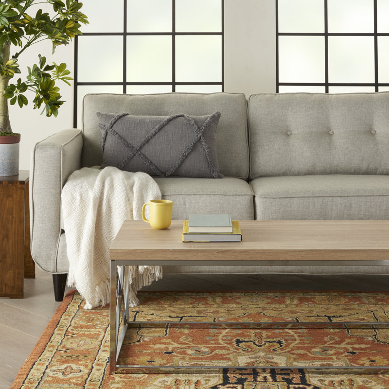  Housse de coussin rectangulaire et insert, Gris