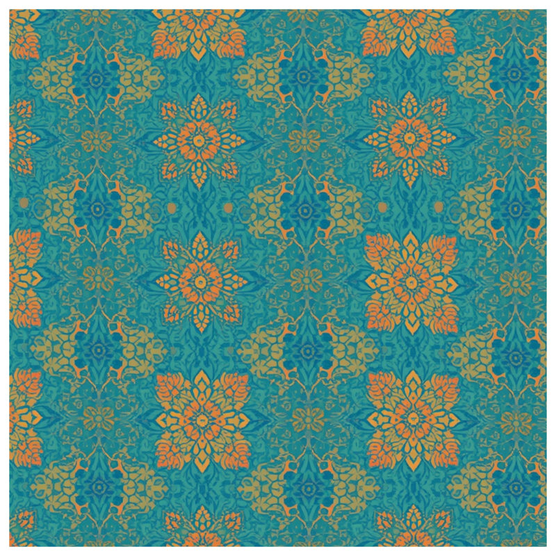 Turquoise Mandala Pattern Blankets, 50in W x 60in H